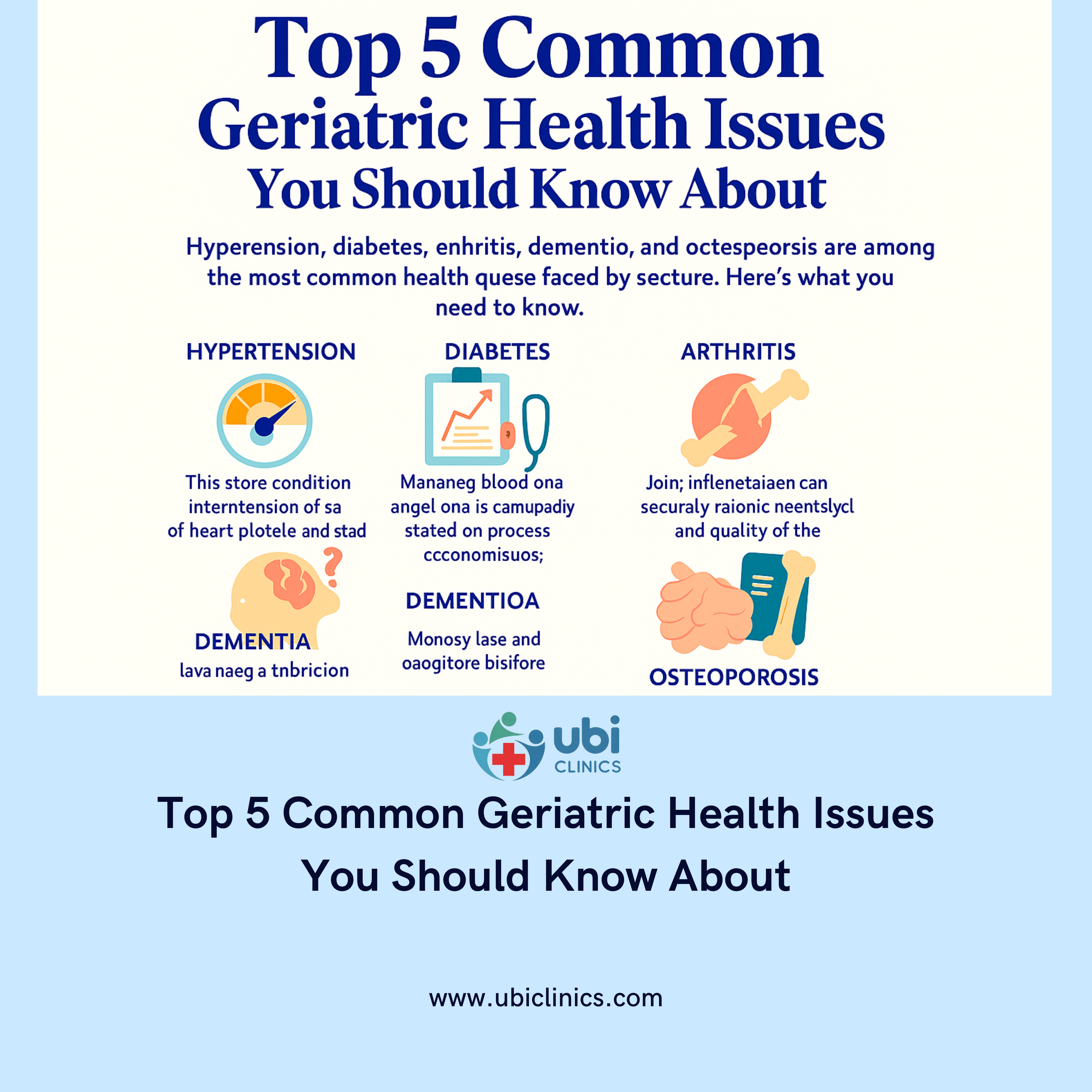 Common Geriatric Health Issues